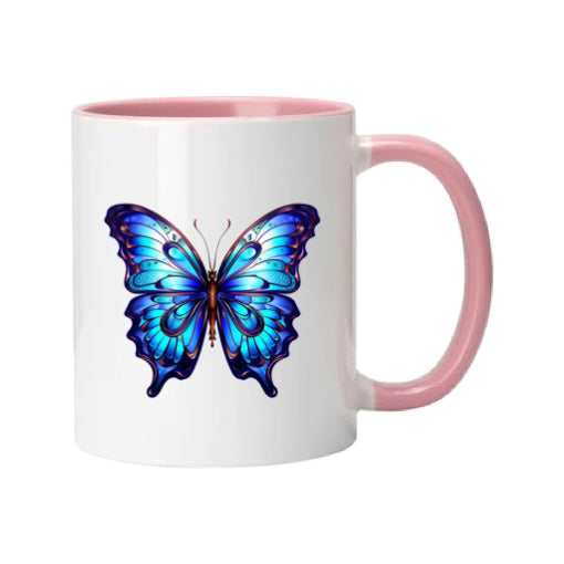 Mug - 11oz - Blue Coloured Butterfly 2