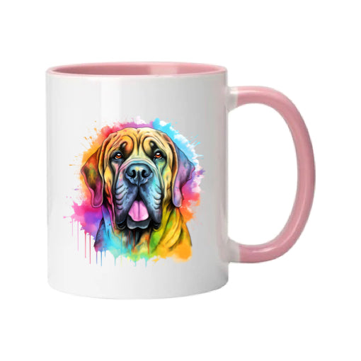 Mug - 11oz - Mastiff in vibrant watercolours 2