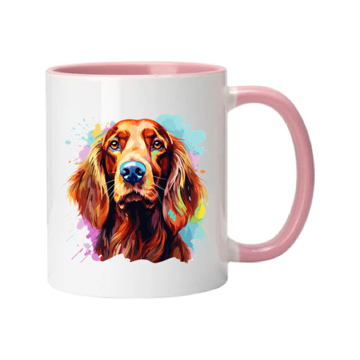Mug - 11oz - Irish Setter in vibrant watercolours 1