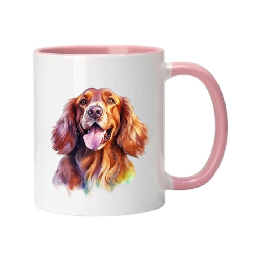 Mug - 11oz - Irish Setter in vibrant watercolours 4