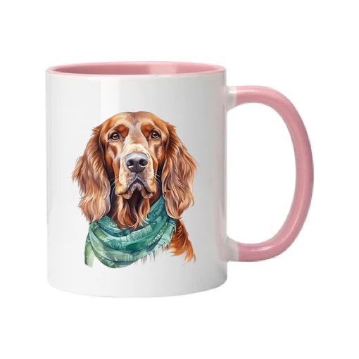 Mug - 11oz - Irish Setter in vibrant watercolours 5