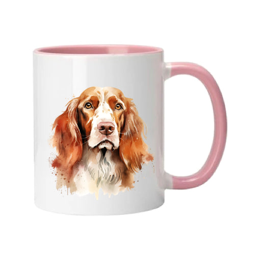 Mug - 11oz - Irish Red & White Setter in vibrant watercolours 4