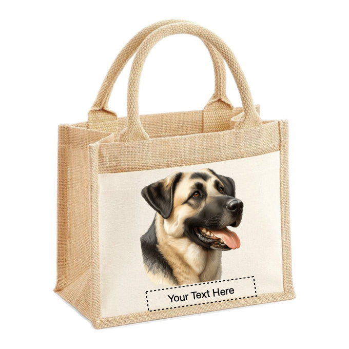 Jute Tote Bags - With 2 different images of Anatolian Shepherd dogs