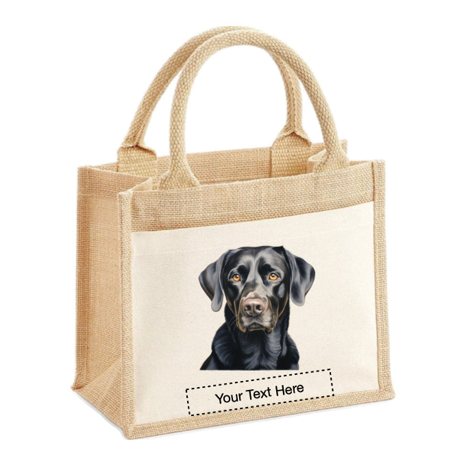 Jute Tote Bags - With 22 different Portraits of Labrador dog breed