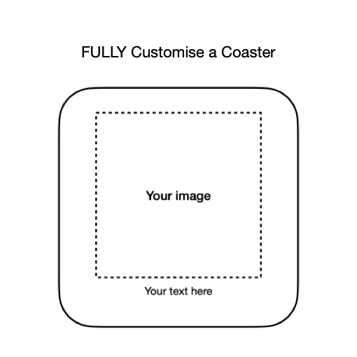 FULLY Customise a Coaster - upload your own image and add text