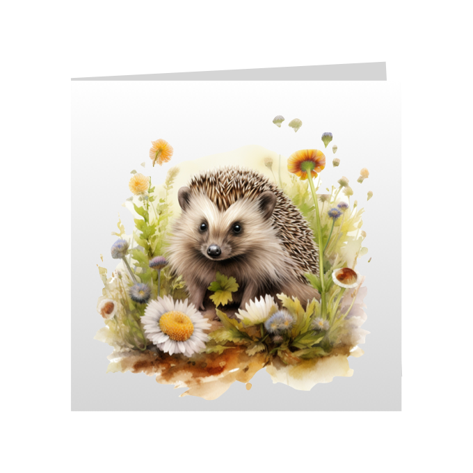 Square Greeting Cards - Hedgehogs - Group B