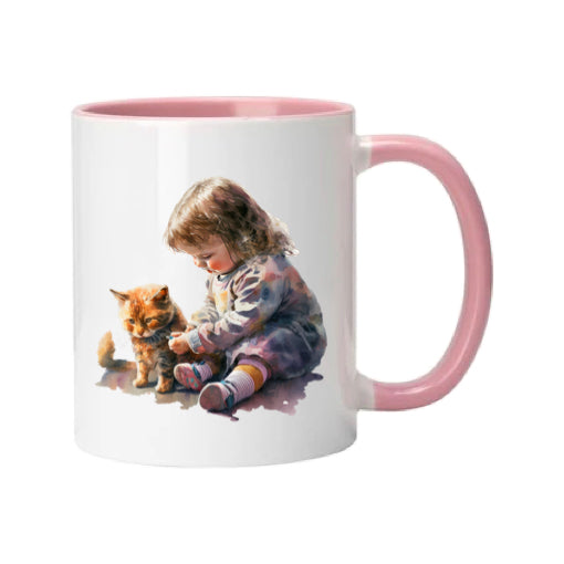 Mug - 11oz - Kitten and child