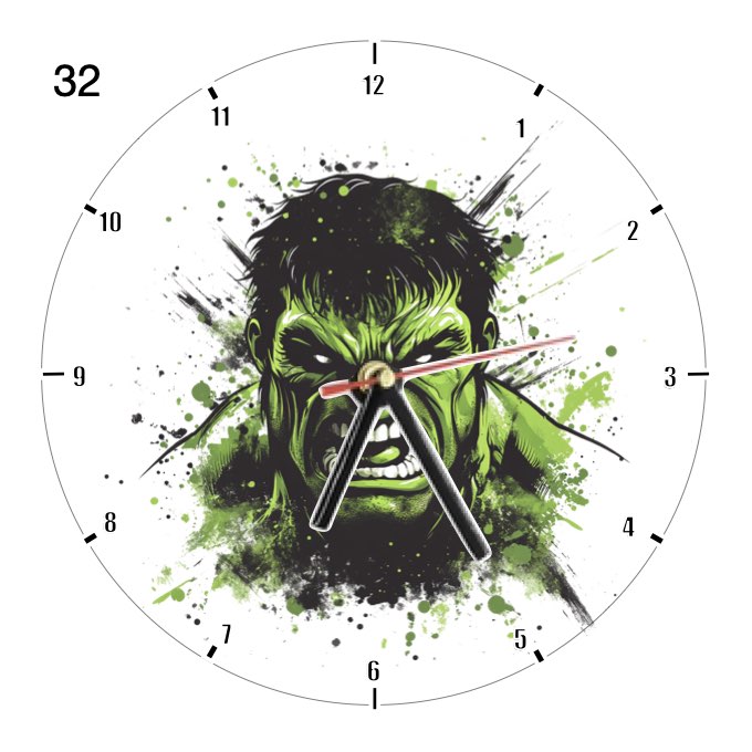 Clocks with 35x different Marvel Characters
