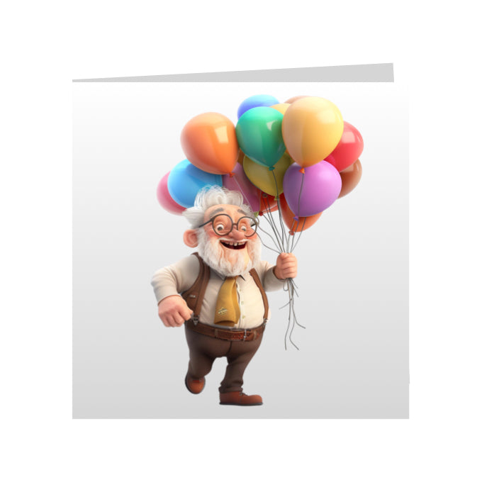 Square Greeting Cards - OAP Birthday