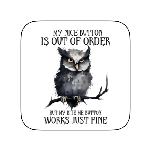 Coasters of Sarcastic Quotes with Owls