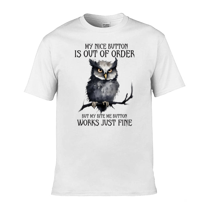 Mens T-Shirt (Gildan Softstyle 64000) - Sarcastic Quotes with Owls