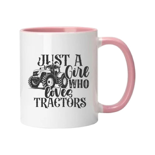 Mug - 11oz - Farmers Saying - 'Just A Girl Who Loves Tractors' 2
