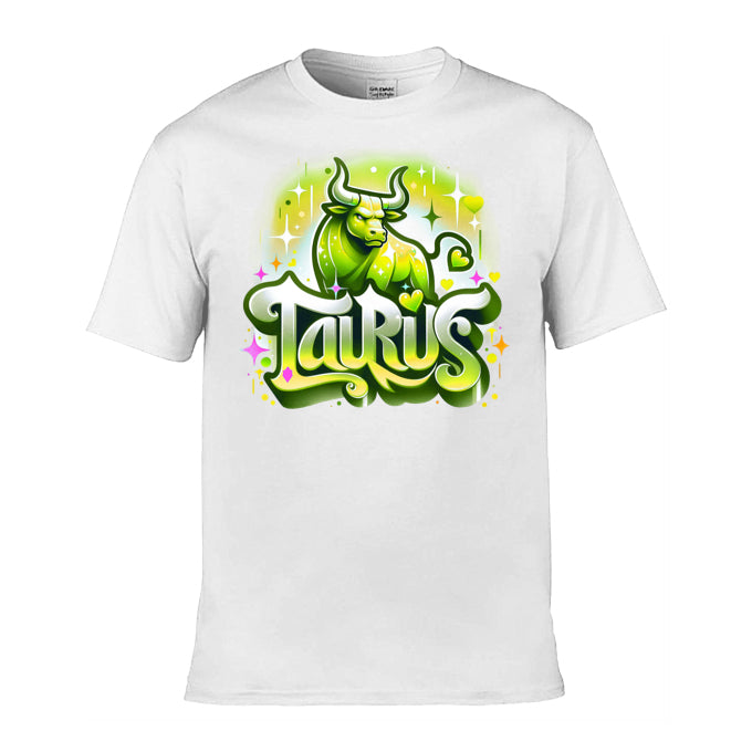 Mens T-Shirt (Gildan Softstyle 64000) - with Zodiac Sign - Taurus