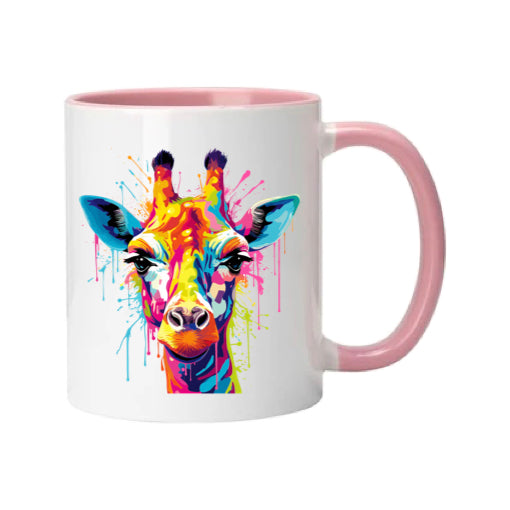 Mug - 11oz - Giraffe in vibrant watercolours 2