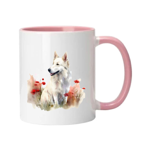 Mug - 11oz - White Swiss Shepherd 7 (GSD)
