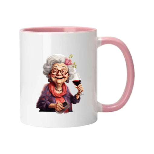 Mug - 11oz - OAP - Lady with a drink 1