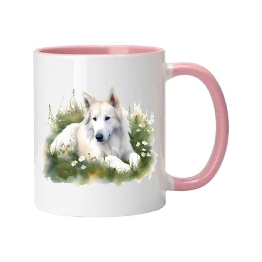 Mug - 11oz - White Swiss Shepherd 2 (GSD)