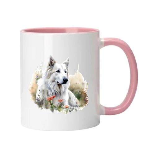 Mug - 11oz - White Swiss Shepherd 9 (GSD)