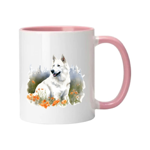 Mug - 11oz - White Swiss Shepherd 5 (GSD)