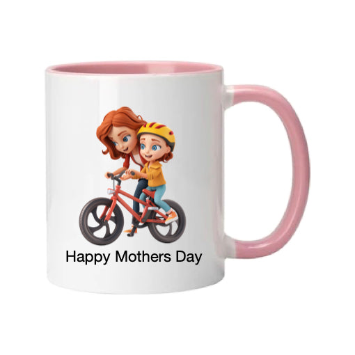 Mug - 11oz - Lady & Girl Cycling 1