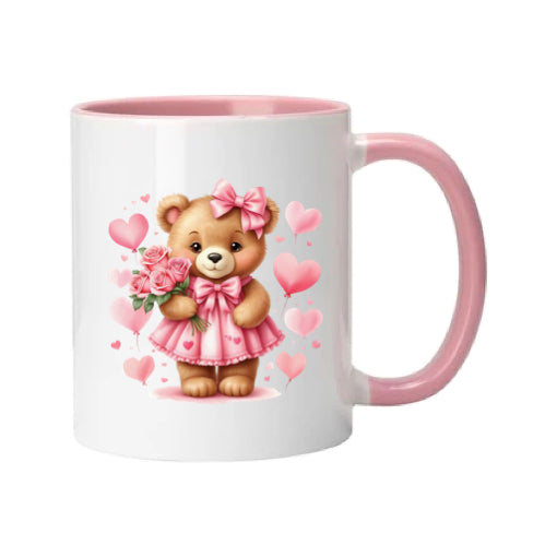 Mug - 11oz - Bear with balloons & flowers 2