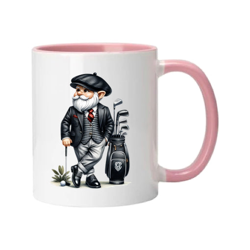 Mug - 11oz - Black Golfer Gnome 1