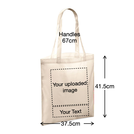 FULLY Customise Polyester Tote Bag 10ltr - upload your own image and add text