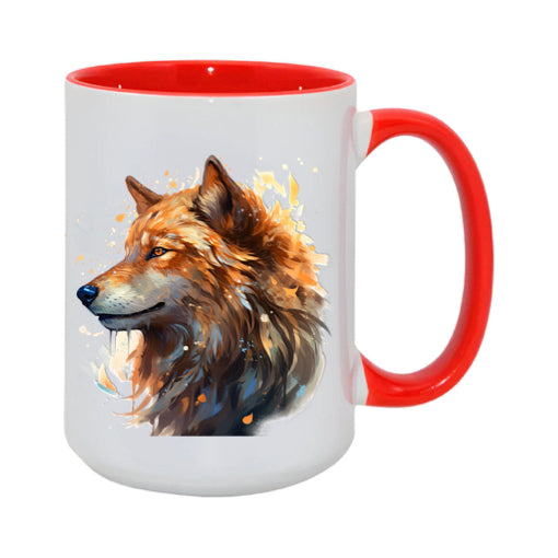 Mug - 15oz - Brown Wolf 4