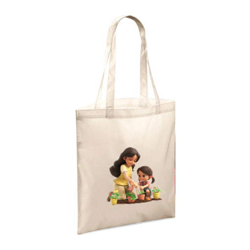 Polyester Tote Bags 10ltr - Woman & Child with Flowers