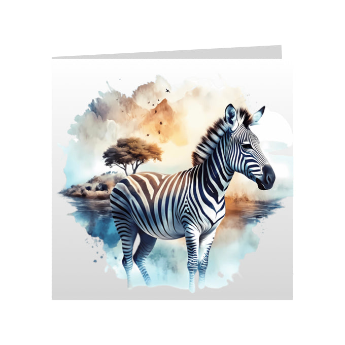 Square Greeting Cards - African Safari Wild Animals
