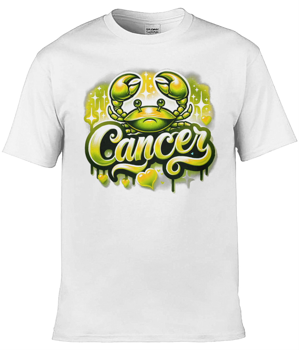 Mens T-Shirt (Gildan Softstyle 64000) - with Zodiac Sign - Cancer