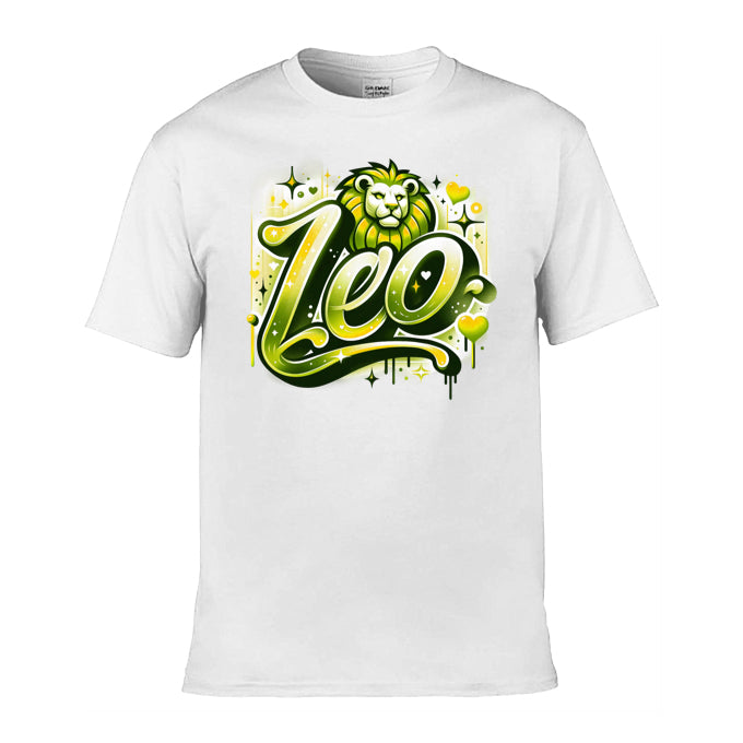 Mens T-Shirt (Gildan Softstyle 64000) - with Zodiac Sign - Leo