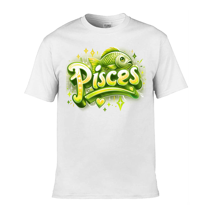 Mens T-Shirt (Gildan Softstyle 64000) - with Zodiac Sign - Pisces 3