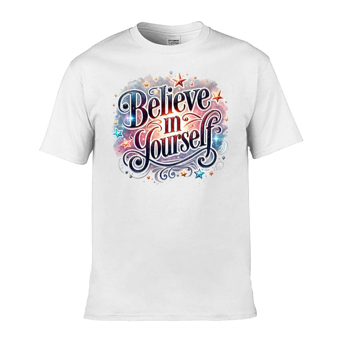 Mens T-Shirt (Gildan Softstyle 64000) - 9 Colours to choose from with 'Believe in yourself' message (5)