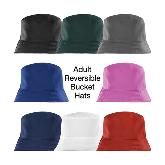 Adult Reversible Bucket Hat - 8 colours to choose from