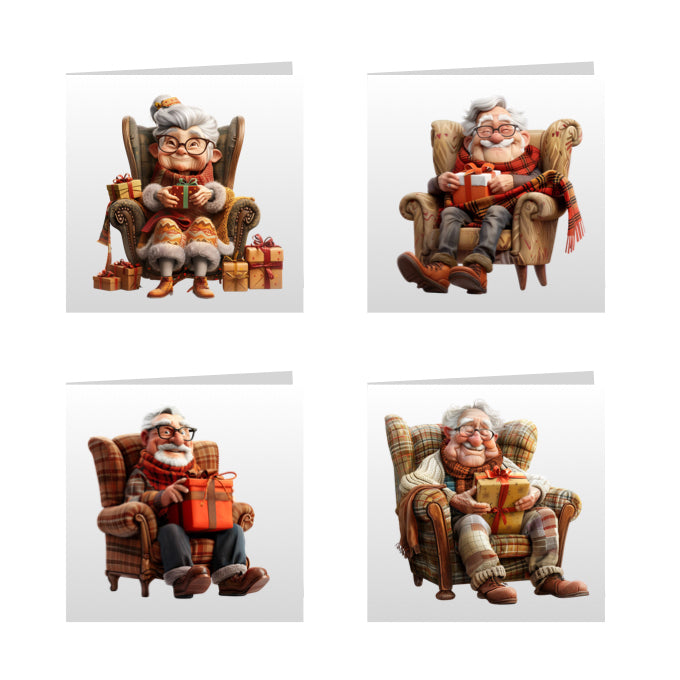Square Greeting Cards - OAP Christmas