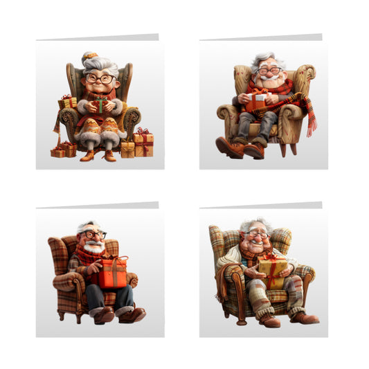 Square Greeting Cards - OAP Christmas