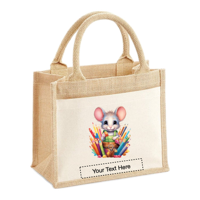 Jute Tote Bags - With 21 different Mouse Artists
