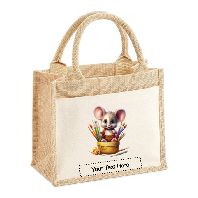 Jute Tote Bags - With 21 different Mouse Artists