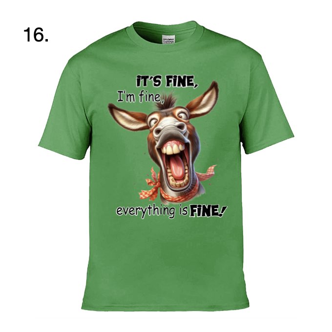Adult T-Shirts - Sarcastic Sayings with a range of different animals - 19x  images
