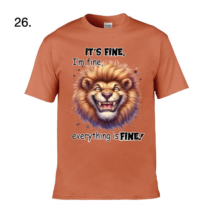 Adult T-Shirts - Sarcastic Sayings with a range of different animals - 19x  images