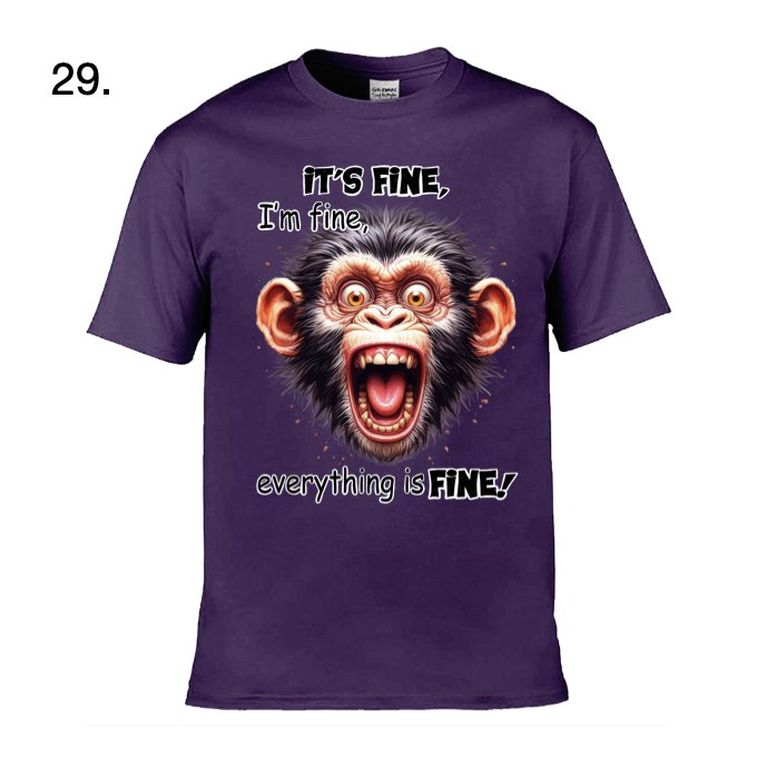 Adult T-Shirts - Sarcastic Sayings with a range of different animals - 19x  images