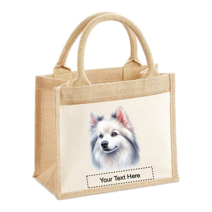 Jute Tote Bags - With 5 different images of American Eskimo dogs