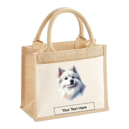 Jute Tote Bags - With 5 different images of American Eskimo dogs