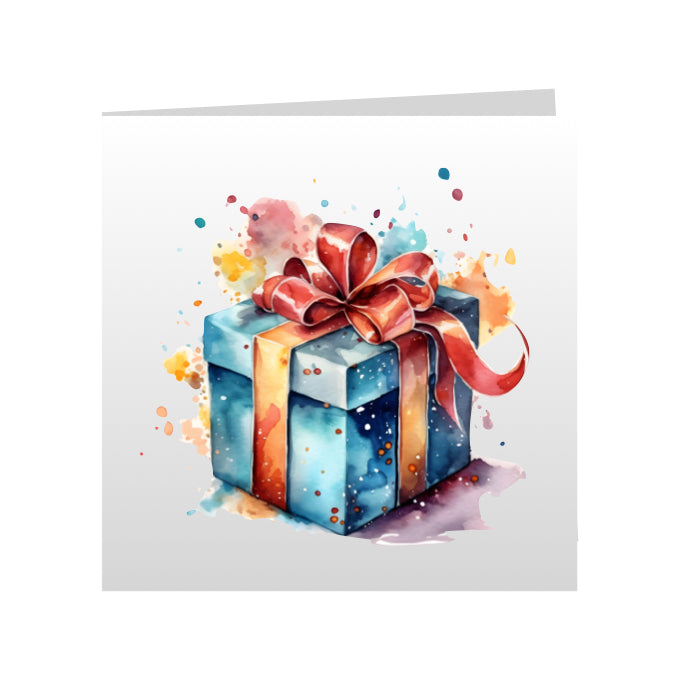 Square Greeting Cards - Birthday Balloons & Presents