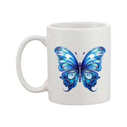 Mug - 11oz - Blue Coloured Butterfly 1
