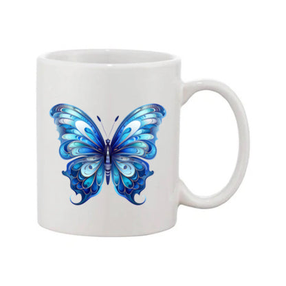 Mug - 11oz - Blue Coloured Butterfly 1