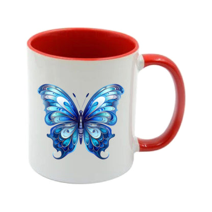 Mug - 11oz - Blue Coloured Butterfly 1