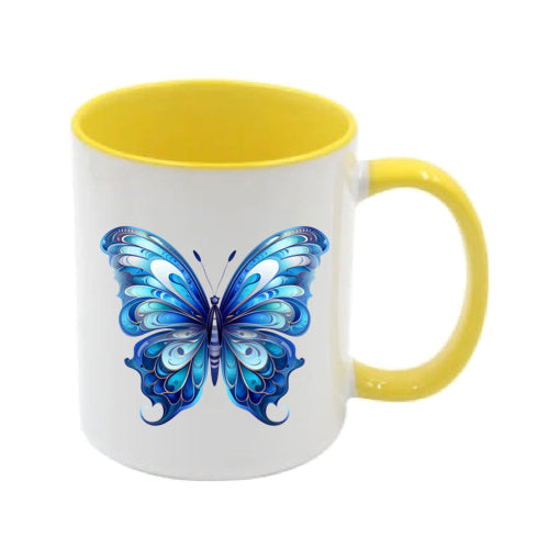 Mug - 11oz - Blue Coloured Butterfly 1