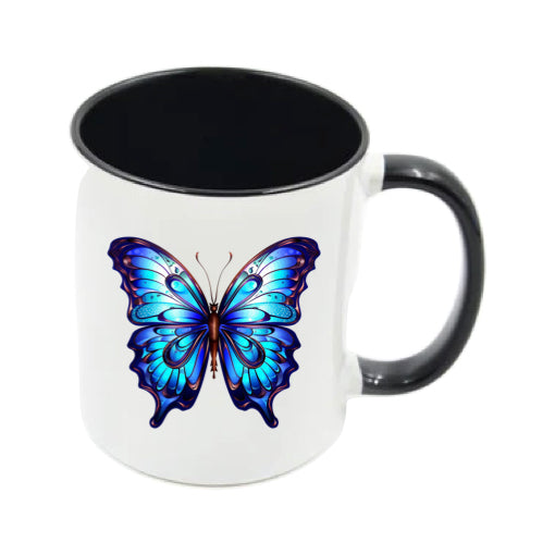 Mug - 11oz - Blue Coloured Butterfly 2